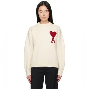 Ami Paris off white AMI DE COEUR SWEATER